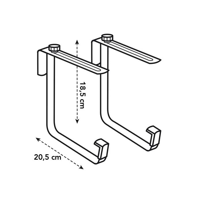 barcelona crochets balconnières métal anthracite